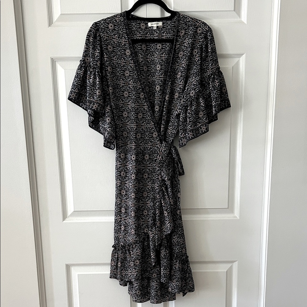 Max Studio True Wrap Ruffle Hem Dress Sz XL